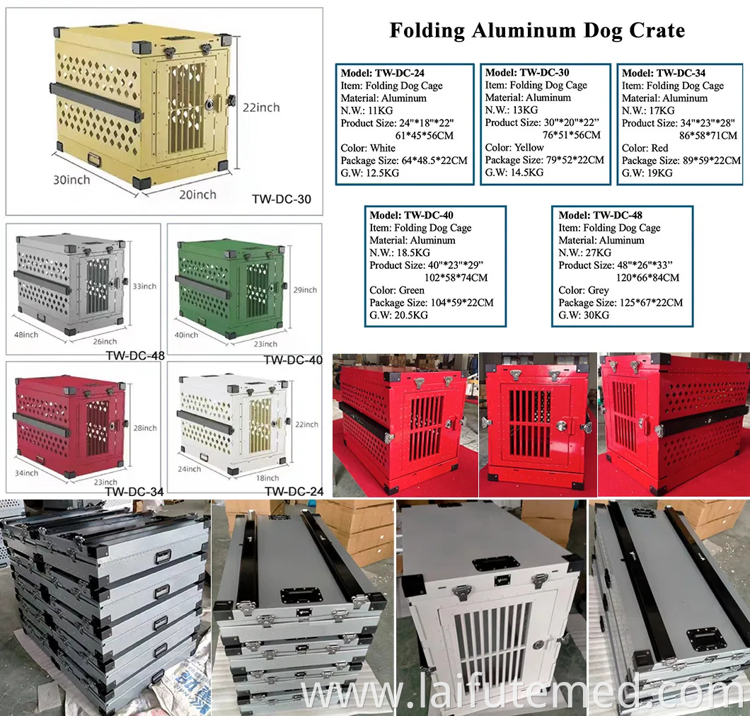 Heavy Duty Foldable Pet Cage Puppy Compartment Collapsible Dog Crate